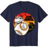 image:imageStar Wars Last Jedi BB8 Retro Sunset Rollabout TShirt TShirtNavy Blue