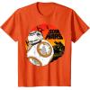 image:imageStar Wars Last Jedi BB8 Retro Sunset Rollabout TShirt TShirtOrange
