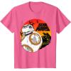 image:imageStar Wars Last Jedi BB8 Retro Sunset Rollabout TShirt TShirtPink Heather