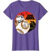 image:imageStar Wars Last Jedi BB8 Retro Sunset Rollabout TShirt TShirtPurple Heather