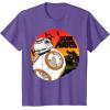 image:imageStar Wars Last Jedi BB8 Retro Sunset Rollabout TShirt TShirtPurple Heather