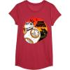 image:imageStar Wars Last Jedi BB8 Retro Sunset Rollabout TShirt TShirtRed Heather