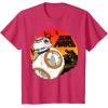 image:imageStar Wars Last Jedi BB8 Retro Sunset Rollabout TShirt TShirtRed Heather