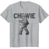 image:imageStar Wars Last Jedi Chewie Distressed Vintage TShirt TShirtHeather Grey