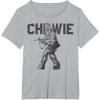image:imageStar Wars Last Jedi Chewie Distressed Vintage TShirt TShirtHeather Grey