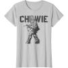 image:imageStar Wars Last Jedi Chewie Distressed Vintage TShirt TShirtSilver Grey