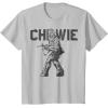 image:imageStar Wars Last Jedi Chewie Distressed Vintage TShirt TShirtSilver Grey
