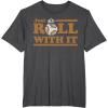image:imageStar Wars Last Jedi Retro Just Roll BB8 Graphic TShirt TShirtDark Heather Grey