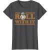 image:imageStar Wars Last Jedi Retro Just Roll BB8 Graphic TShirt TShirtDark Heather Grey