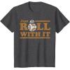 image:imageStar Wars Last Jedi Retro Just Roll BB8 Graphic TShirt TShirtDark Heather Grey