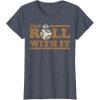 image:imageStar Wars Last Jedi Retro Just Roll BB8 Graphic TShirt TShirtHeather Blue