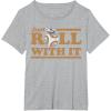 image:imageStar Wars Last Jedi Retro Just Roll BB8 Graphic TShirt TShirtHeather Grey