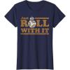 image:imageStar Wars Last Jedi Retro Just Roll BB8 Graphic TShirt TShirtNavy Blue