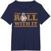 image:imageStar Wars Last Jedi Retro Just Roll BB8 Graphic TShirt TShirtNavy Blue