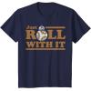 image:imageStar Wars Last Jedi Retro Just Roll BB8 Graphic TShirt TShirtNavy Blue