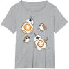 image:imageStar Wars Porg and BB8 Doodle TShirt TShirtHeather Grey