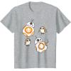 image:imageStar Wars Porg and BB8 Doodle TShirt TShirtHeather Grey