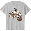 image:imageStar Wars Porgs Playing With Chewbaccas Things Portrait TShirtSilver Grey