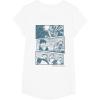 image:imageStar Wars Vader Han Luke Chewie Anime Panels Graphic TShirt TShirtWhite