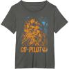 image:imageStars Wars Chewie Rebel CoPilot Distressed TShirtAsphalt Grey