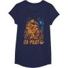 image:imageStars Wars Chewie Rebel CoPilot Distressed TShirtNavy Blue