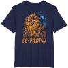 image:imageStars Wars Chewie Rebel CoPilot Distressed TShirtNavy Blue