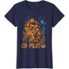 image:imageStars Wars Chewie Rebel CoPilot Distressed TShirtNavy Blue
