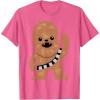 image:imageStar Wars Chewbacca Cutie Cartoon Chewie Graphic TShirt TShirtPink Heather