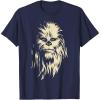 image:imageStar Wars Chewbacca Face Shadow Graphic TShirt TShirtNavy Blue