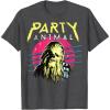 image:imageStar Wars Chewbacca Neon Party Animal TShirtDark Heather Grey