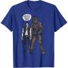image:imageStar Wars Han Chewies Got My Back Doodle Graphic TShirt TShirtRoyal Blue