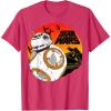 image:imageStar Wars Last Jedi BB8 Retro Sunset Rollabout TShirt TShirtRed Heather