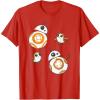 image:imageStar Wars Porg and BB8 Doodle TShirt TShirtRed