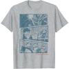 image:imageStar Wars Vader Han Luke Chewie Anime Panels Graphic TShirt TShirtHeather Grey