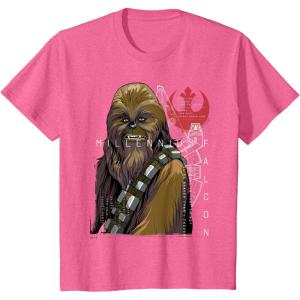 image:imageKids Star Wars Chewbacca Rebel Team Sketch Graphic TShirt B1 TShirtPink Heather