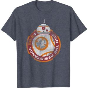 image:imageStar Wars BB8 Episode 7 Join the Resistance Graphic TShirt TShirtHeather Blue