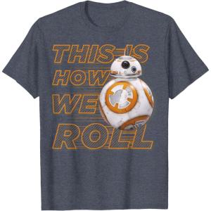 image:imageStar Wars BB8 How We Roll Graphic TShirt TShirtHeather Blue