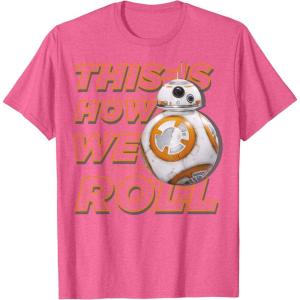 image:imageStar Wars BB8 How We Roll Graphic TShirt TShirtPink Heather