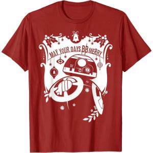 image:imageStar Wars BB8 May Your Days BB Merry Christmas TShirt TShirtCranberry Red
