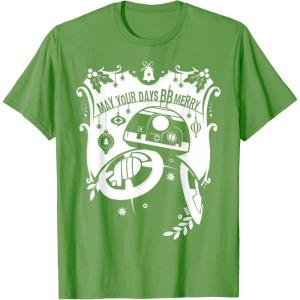 image:imageStar Wars BB8 May Your Days BB Merry Christmas TShirt TShirtGrass Green