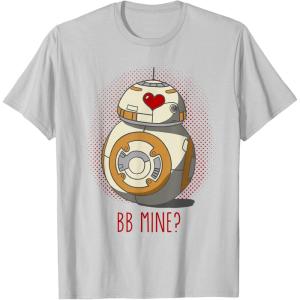image:imageStar Wars BB8 Mine Heart Eyes TShirtSilver Grey