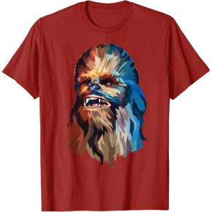 image:imageStar Wars Chewbacca Awesome Geometric Style Chewie Portrait TShirtCranberry Red