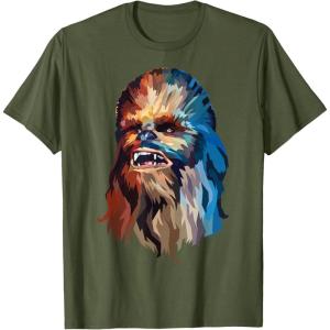 image:imageStar Wars Chewbacca Awesome Geometric Style Chewie Portrait TShirtOlive Green