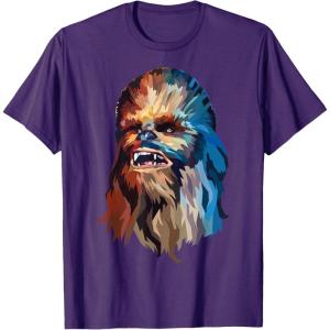 image:imageStar Wars Chewbacca Awesome Geometric Style Chewie Portrait TShirtPurple