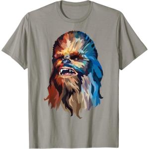 image:imageStar Wars Chewbacca Awesome Geometric Style Chewie Portrait TShirtSlate Grey
