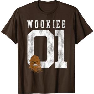 image:imageStar Wars Chewbacca Chewie Wookie Jersey TShirt TShirtBrown