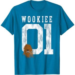 image:imageStar Wars Chewbacca Chewie Wookie Jersey TShirt TShirtSapphire Blue