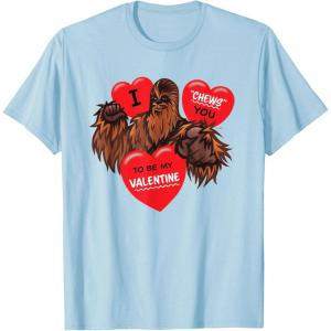 image:imageStar Wars Chewbacca Chews You Heart Valentines Day TShirtBaby Blue