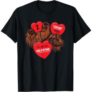 image:imageStar Wars Chewbacca Chews You Heart Valentines Day TShirtBlack