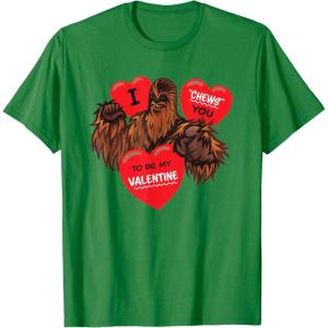 image:imageStar Wars Chewbacca Chews You Heart Valentines Day TShirtKelly Green